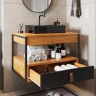 Gabinete Para Banheiro Harley 1 Gaveta E Cuba Dalla Preta