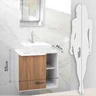 Gabinete Para Banheiro Impermeável 01 Porta 60cm Cool Home -