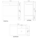 Gabinete Para Banheiro Industrial Com Cuba Iron Black Venturi