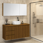 Gabinete para Banheiro Intenso 120x60x40 Ripado Freijó Astral Design