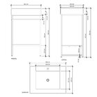 Gabinete Para Banheiro Iron Black 60cmx45cm Com Cuba Sobrepor