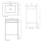 Gabinete Para Banheiro Iron Black 60cmx45cm Preto Fosco