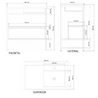 Gabinete Para Banheiro Iron Black Com Gaveteiro 80cmx45cm Pre