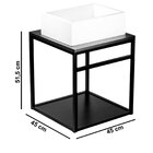 Gabinete Para Banheiro Iron Gante 45cm Preto Fosco