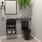 Gabinete Para Banheiro Iron Steel 40cmx30cm Preto Fosco