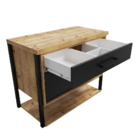 Gabinete Para Banheiro Isabela 80cm Darabas Agardi Preto