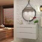 Gabinete para Banheiro Jazz 79,5x43x52,5cm Branco Mazzu