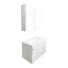 Gabinete Para Banheiro Jazz Branco 80cm Completo Mazzu