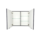 Gabinete Para Banheiro Jazz Grafite 80cm Completo Mazzu