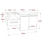 Gabinete Para Banheiro Legno 830w  Branco/carvalho Dark