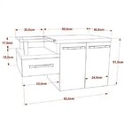 Gabinete Para Banheiro Legno 830w Branco/preto Onix