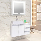 Gabinete Para Banheiro Luxo 100%mdf Cuba Premium Alto Padrão