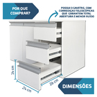 Gabinete Para Banheiro Luxo 100%mdf Cuba Premium Alto Padrão