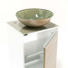 Gabinete Para Banheiro Marsala 90cm Mazzu Completo Fendi