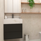 Gabinete para Banheiro Marselha Preto 50x43x60 Bongut