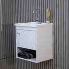 Gabinete Para Banheiro Mdf Sem Espelho Com Cuba 40cm Varese R