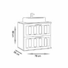 Gabinete Para Banheiro Milena 80 Suspenso - Fabribam Avelã /