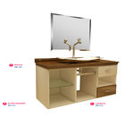 Gabinete Para Banheiro Mizu Com Espelho E Cuba - Branco/nogal