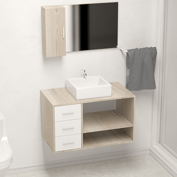 Gabinete para Banheiro Nairóbi 47x80x45cm Bracilini Venturi