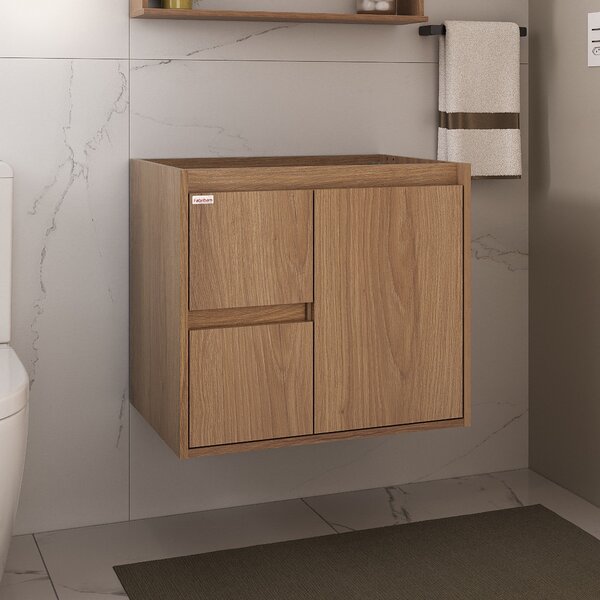 Gabinete Para Banheiro Nicole 60 Suspenso Sem Tampo - Fabriba