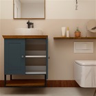 Gabinete Para Banheiro Nordic 60cm Parte De Baixo Sem Cuba Pe