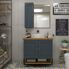 Gabinete para Banheiro Nordic 80x44,25x71,5cm Petróleo Mazzu