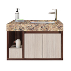 Gabinete para banheiro Onix suspenso 80,2x49,8x41 Ameixa e Grigio Gaam