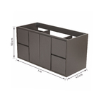 Gabinete para Banheiro Paris Inox MDF 100X43X50 Bongut
