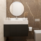 Gabinete para Banheiro Paris Preto 50x43x100 Bongut