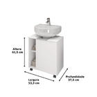 Gabinete Para Banheiro Pequin Branco – Bechara Móveis