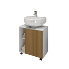 Gabinete Para Banheiro Pequin Branco Ripado – Bechara Móveis