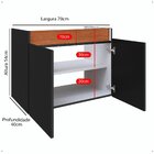 Gabinete Para Banheiro Perseu 2 Portas Armário Inferior Madei