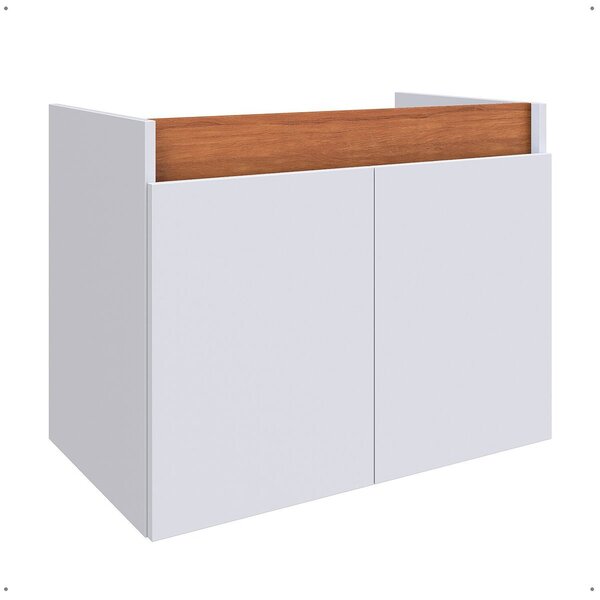 Gabinete Para Banheiro Perseu 2 Portas Armário Inferior Madei