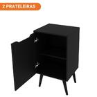 Gabinete Para Banheiro Preto Com 1 Porta Bn3641 Tecnomobili