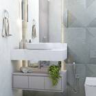 Gabinete para Banheiro Provença Granile MDF 80X43X30 Bongut