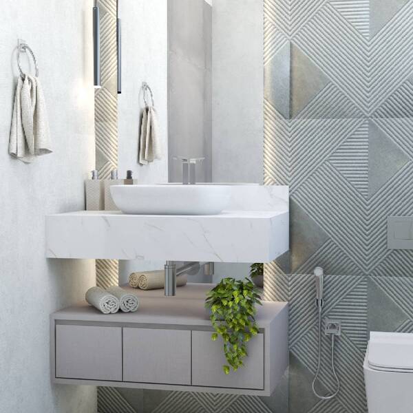 Gabinete para Banheiro Provença Granile MDF 80X43X30 Bongut