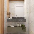 Gabinete para Banheiro Provença Inox MDF 100X43X30 Bongut