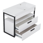 Gabinete para Banheiro com Cuba Quadri 80x38cm Branco Sensea