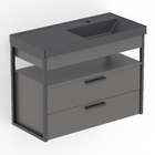 Gabinete para Banheiro com Cuba Quadri 80x38cm Stone Roca