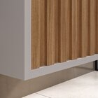 Gabinete Para Banheiro Ripado Com Tampo De Vidro Nude/jequiti