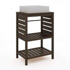 Gabinete Para Banheiro Ripado Madeira Maciça Sem Cuba Hector