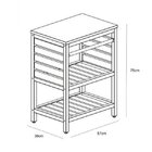 Gabinete Para Banheiro Ripado Madeira Maciça Sem Cuba Hector