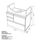 Gabinete Para Banheiro Rorato Kit Firenze Suspenso Castaine 6