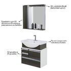 Gabinete Para Banheiro Rorato Kit Firenze Suspenso Castaine 6