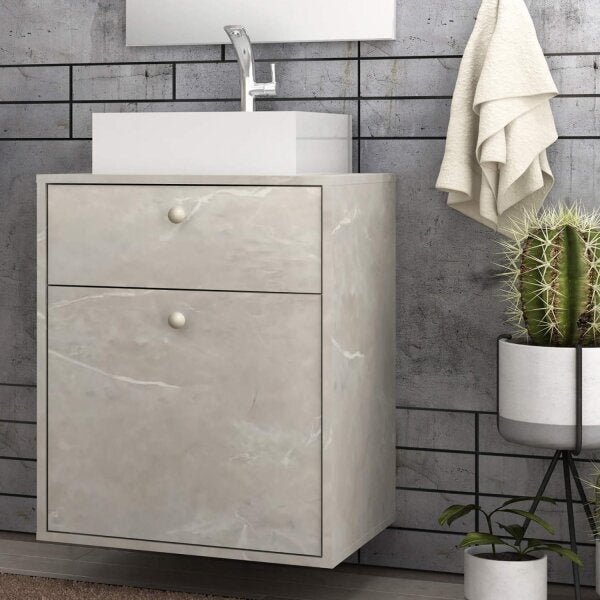 Gabinete Para Banheiro Sem Cuba 50cm Eva Móveis Bosi Reale