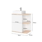 Gabinete Para Banheiro Sem Cuba 60cm Báltico Branco/faia