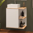 Gabinete Para Banheiro Sem Cuba 60cm Báltico Branco/faia