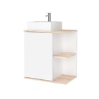 Gabinete Para Banheiro Sem Cuba 60cm Báltico Branco/faia