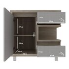 Gabinete Para Banheiro Sem Cuba 80cm Malbec Móveis Bosi Barri