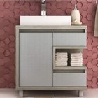 Gabinete Para Banheiro Sem Cuba 80cm Malbec Móveis Bosi Barri